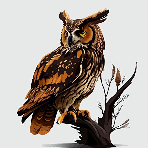 a vector image of an owl. A vector image of a hare
