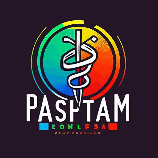 physician simple logo, bright colors, vector