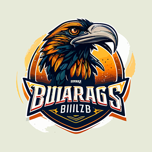 logo design for a pro sports team buzzards vector 2d