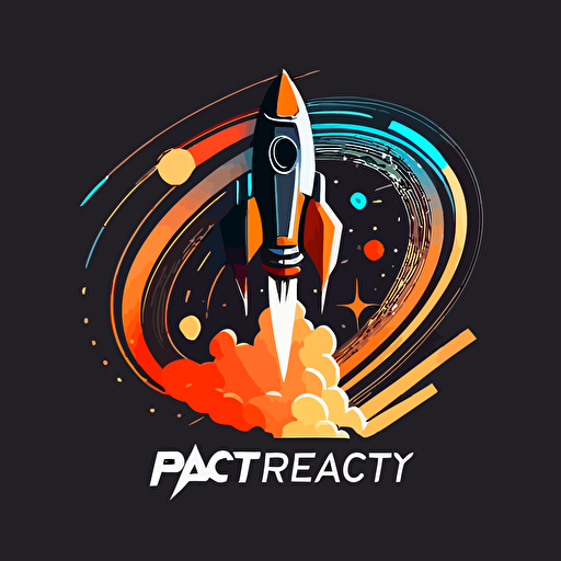 vector rocket logo, design software, vector desgin, flat image, simple