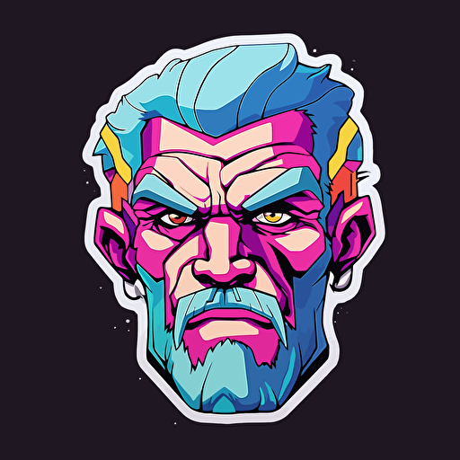 Vector sticker, tuff, vector illustration