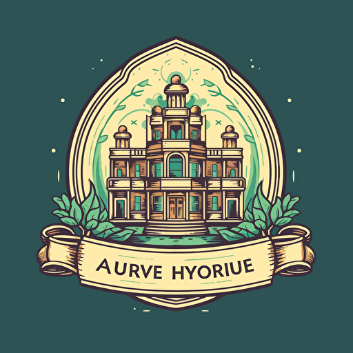VECTOR LOGO FOR AYURVEDIC HOSPITAL NAMED AS AYURHOME