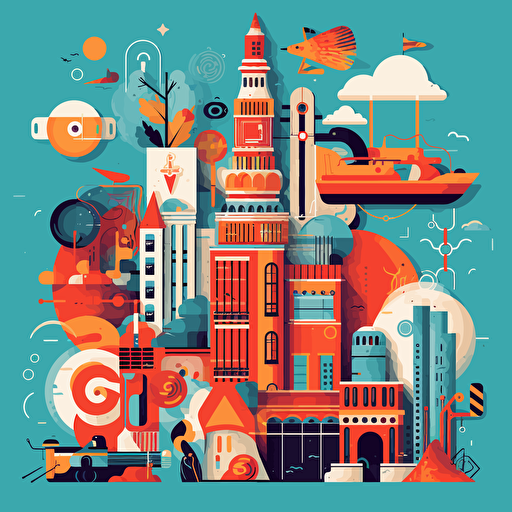 vector illustration creative industries