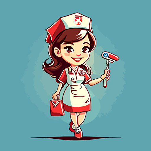 vector illustration nurse cartoon