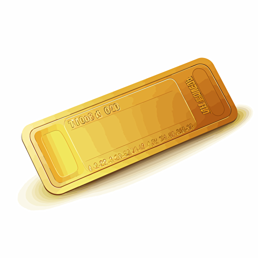 a blank golden ticket vector art, no text