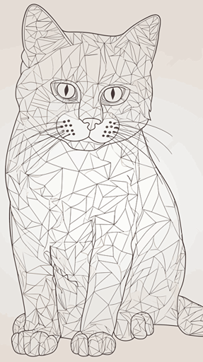 cat continuous line drawing cute pet stock vector