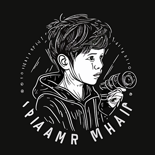 logo for youth filmmaker vector linework, simple and modern