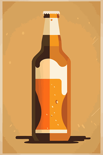 beer, vector illustration, minimalist,