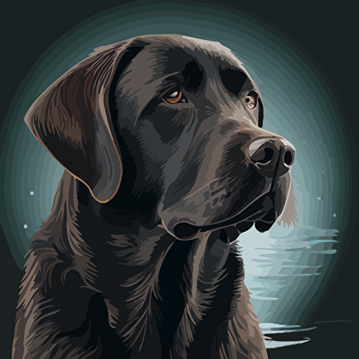 a labrador illustration, vector art, vector