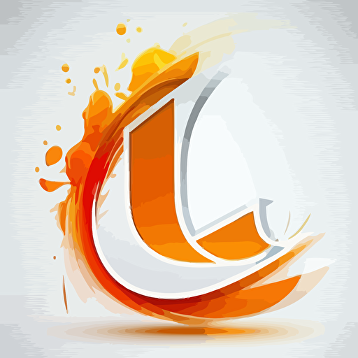 letter "J" logo vector with white background and orange colors