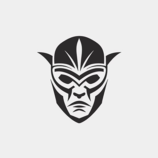 wrestling logo design, vector style, black and white, simple