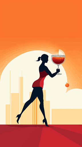 lady carrying dumbell and cocktail in clear backgroud illustration vector