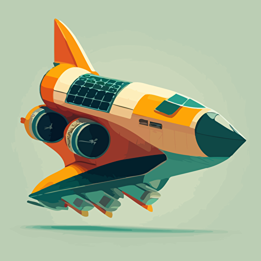 flat vector image of a spaceship
