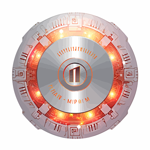 Logo for AI initiative, sticker, vector art, flat color