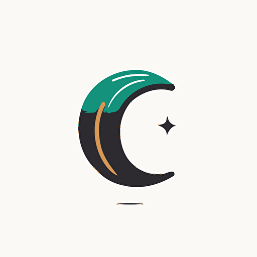 lettermark of letter F, half moon logo, vector, simple