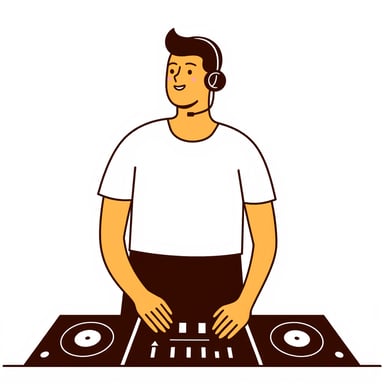 a man dj playing music