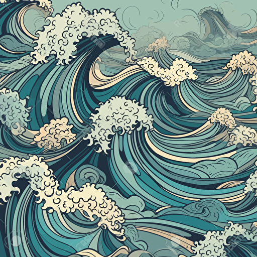 sea ​​waves in vector version