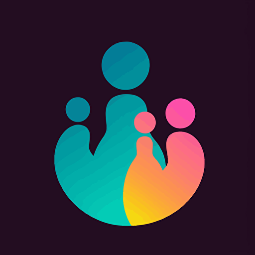 a minimalist silhouette symbolising fertility, vector art, colourful, 2d