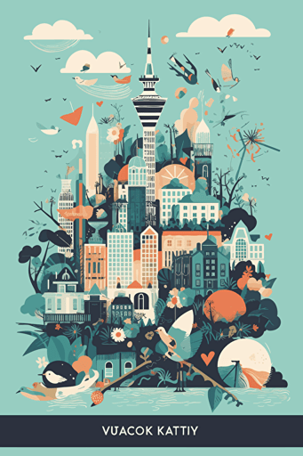 auckland new zealand city vector