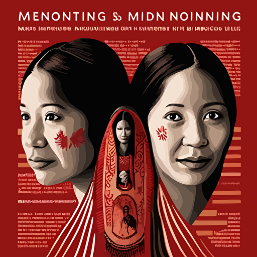 National day for Missing and Murdered Indigenous Women, Girls, and Two-spirited People report cover, vector