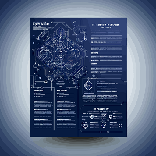 flyer promoting a new web design business, vector style art, dark blue theme, highly detailed