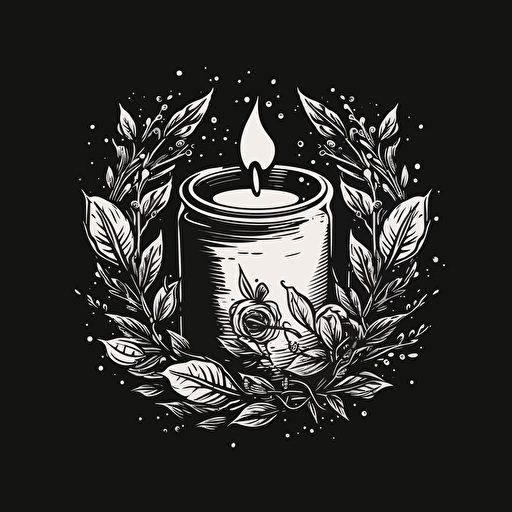 A logo for a homemade candle brand, Vector image, high quality