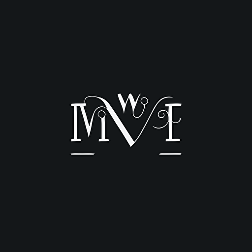 simple logo design of letter “ W F ”，flat 2d，monogram，vector，wedding logo，flat，clean，simplicity，love sense, white background