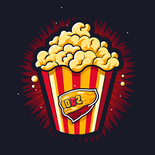 vector popcorn logo