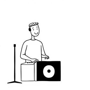 a man dj playing music