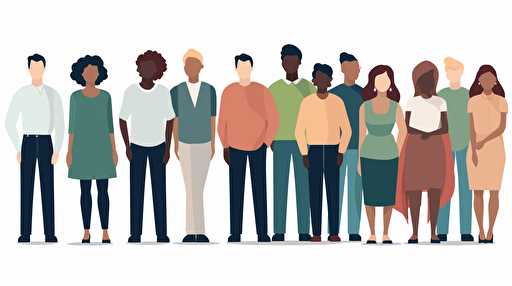 vector image of diverse group of people