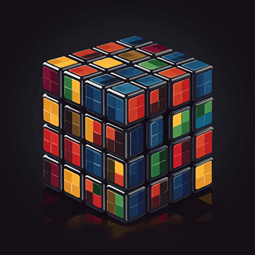 rubik's cube in vector