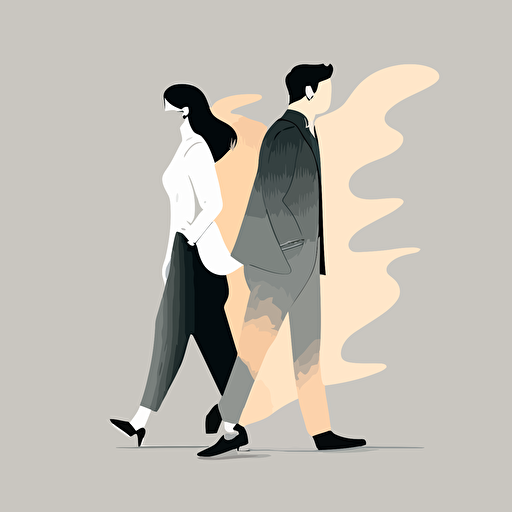 Illustration for a couple with relationships growth, vector, Minimalist, Procreate, high quality