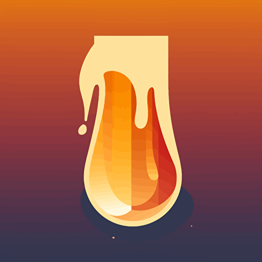 The logo is a stylized 2 liter of beer consisting of geometric shapes such as triangles and curves. Beer foam is represented by superimposed translucent white circles that add a fluidity effect. The color scheme of the logo includes a warm amber color that fades to gold, creating a gradient reminiscent of the shades of beer::flat2d::vector::company logo:: name Beer Stream