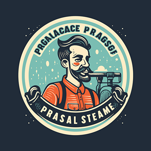 A simplistic vector logo for a pressure washing company that communicates top quality service