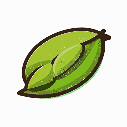 edamame bean, vector icon, simple, green