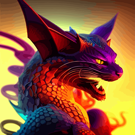 beautiful colorful dragon cat intricate portrait occult cyberpunk ancient futuristic dark art occult petros afshar artgerm eddie mendoza peter mohrbacher octane render 3d unreal engine depth field bokeh motion blur blur