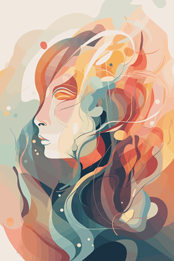 abstract background vector art of a mental energy, soft palette and contrast