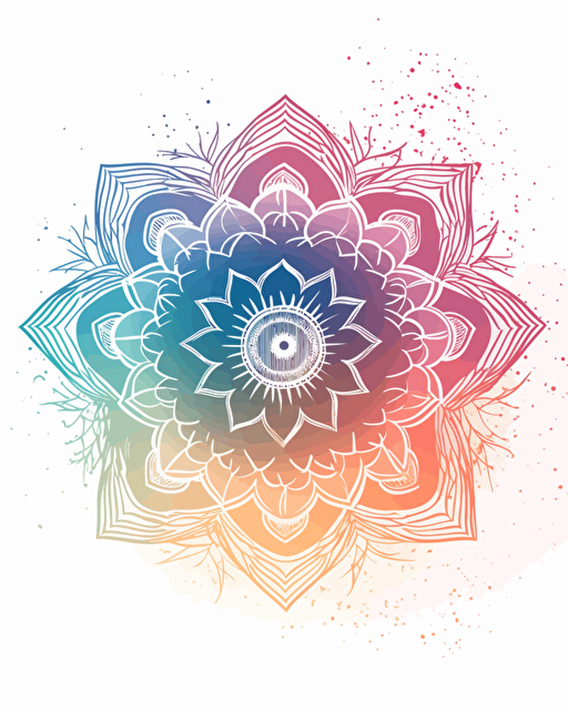 mandala watermalon, minimalistic, retro aesthetics, vector image, sticker, pastel pantone colors, white background