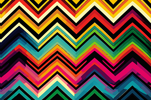Missoni zig zag pattern in 8 soft colors, vector, fun, vivid
