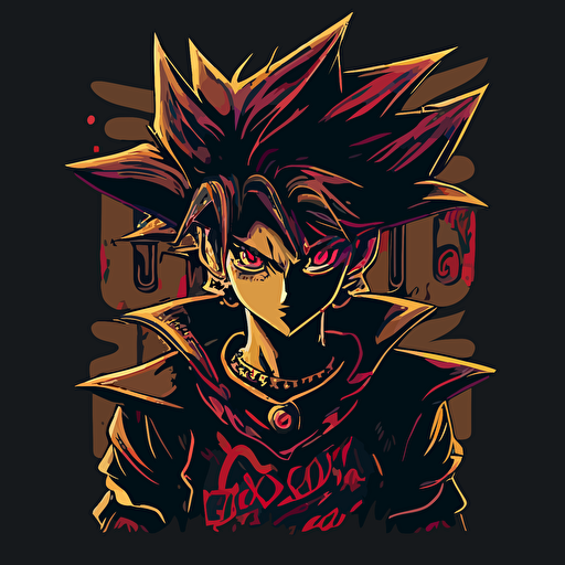 mago oscuro yu gi oh , cuerpo entero, vector, psicodelico, ilustracion digital,