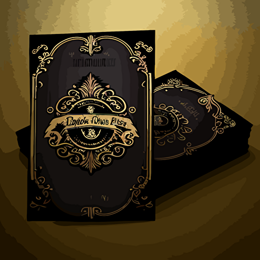 buisness card retro, simply gotic style, vector, ultra-resolution, hd