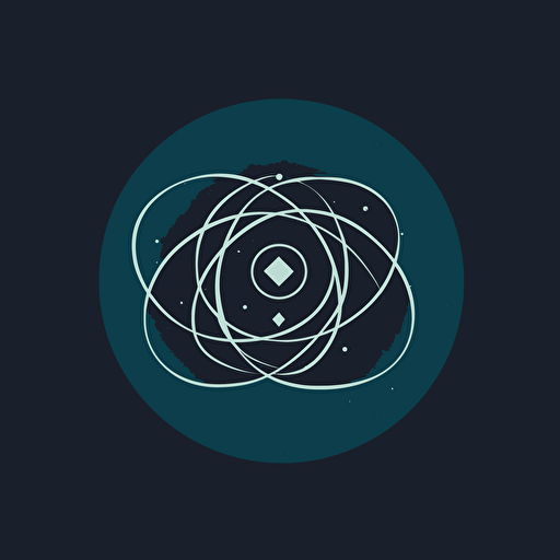 a logo for an agency named superposition that is quantum mechanics notation themed vector style
