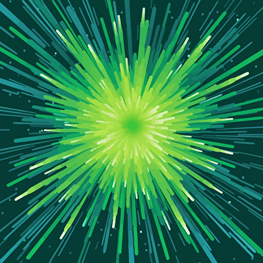 colorful vector art, 3 colors, lime green, star burst