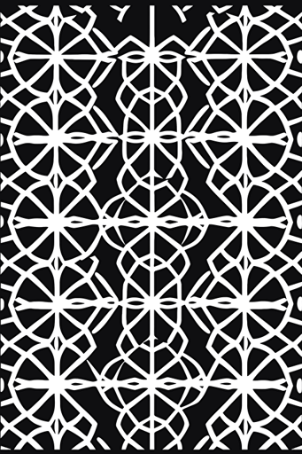 geometric pattern one color vector illustration, isolated on white background, vector flat design