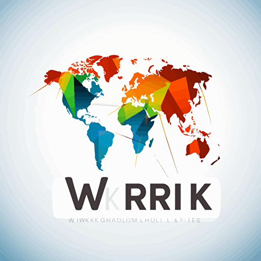 logistics and tech company logo named "WRK" , vector logo, modern