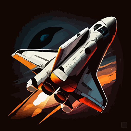 Vector art insiginia of space shuttle for new space program.