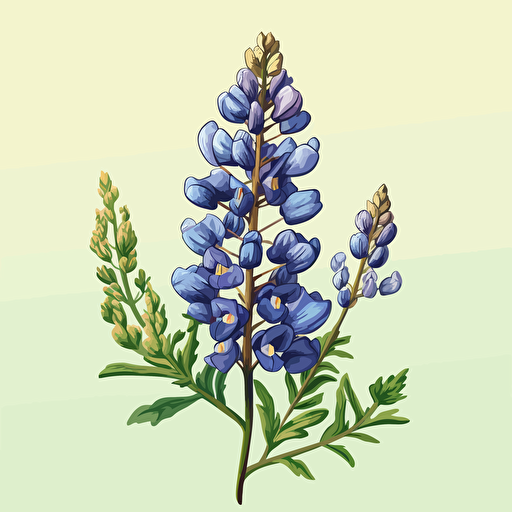 vector image of a bluebonnet flower