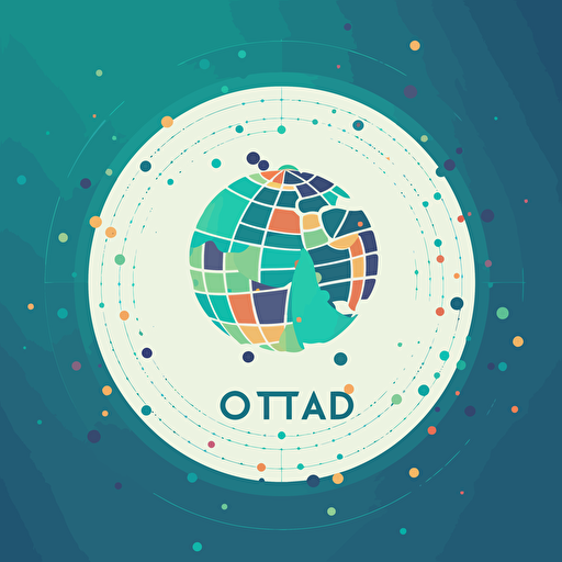 Design a stylized, vector-based, text-free logo for a company called 'Data for Good,' which processes government data to improve lives worldwide. The logo concept should incorporate a creative and artistic representation of a globe with interconnected dots, subtly forming a heart shape to symbolize the company's mission. Use a modern and vibrant color palette, such as blues, greens, and teals, to convey trust, innovation, and positivity. Ensure the design is suitable for scaling and adapts well to various platforms, including digital, print, and promotional materials. Place the logo on a white background to enhance its clarity and versatility