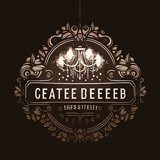 chandeliers better than coffee, wisdom, logo, vectorized.