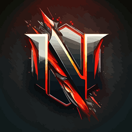 N | U logo team badge, vertikal, Vector